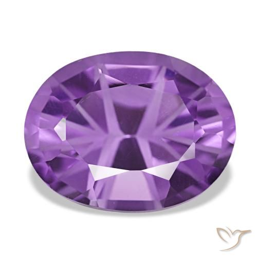 Ametista violeta natural 3,88ct, corte oval, VVS-VS