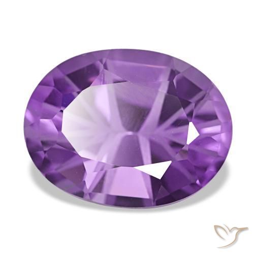 Ametista violeta natural 3,88ct, corte oval, VVS-VS