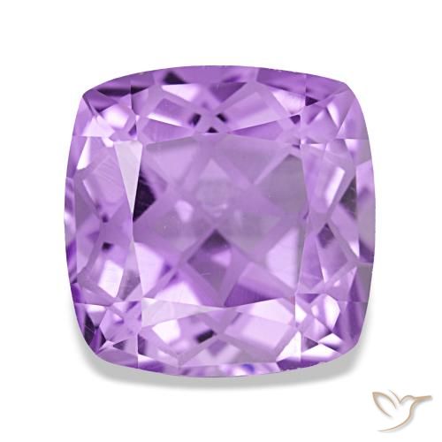 Ametista violeta natural 4,49ct, almofada cortada, VVS