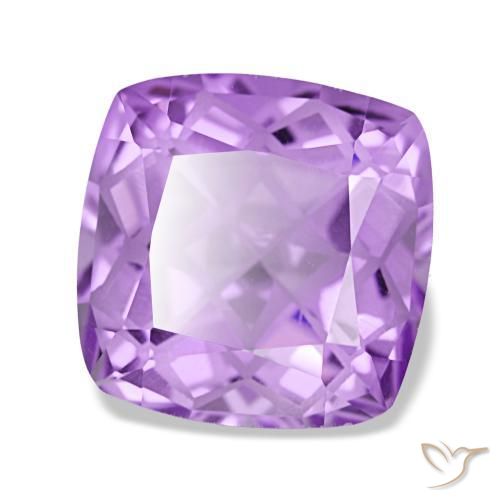 Ametista violeta natural 4,49ct, almofada cortada, VVS