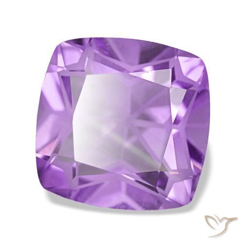 Ametista violeta natural 3,21ct, almofada cortada, VVS