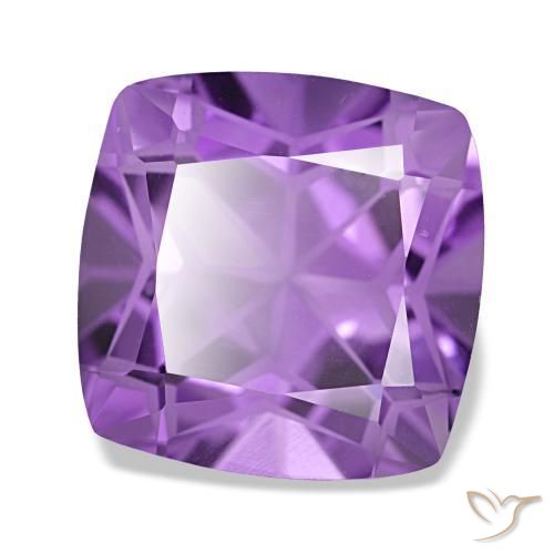Ametista violeta natural 4,08ct, almofada cortada, VVS-VS