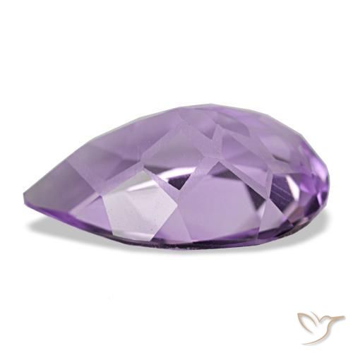 Ametista violeta natural 3,41ct, formato de pêra, VVS