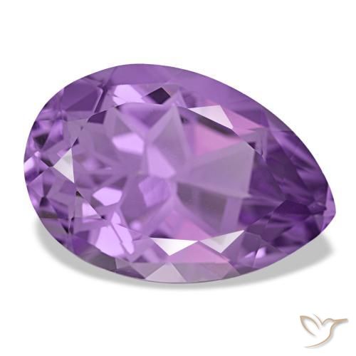 Ametista violeta natural 11,22ct, formato de pêra, VVS-VS