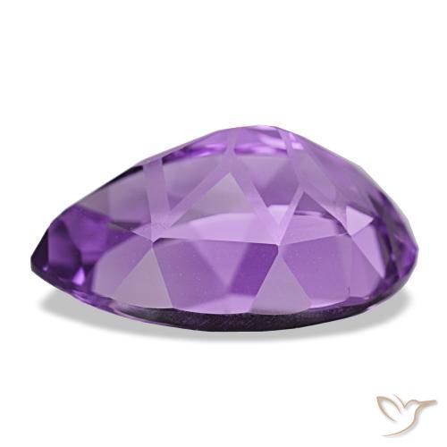 Ametista violeta natural 11,22ct, formato de pêra, VVS-VS