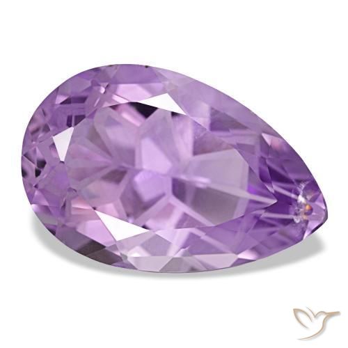Ametista violeta natural 12,05ct, formato de pêra, VS-SI