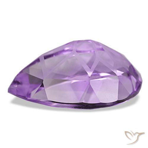 Ametista violeta natural 12,05ct, formato de pêra, VS-SI
