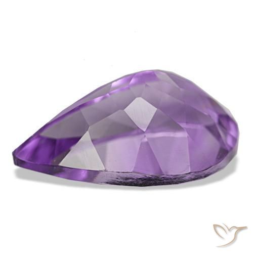 Ametista violeta natural 5,30ct, formato de pêra, VS