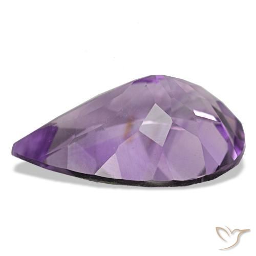 Ametista violeta natural 4,58ct, formato de pêra, VVS-VS