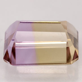 Ametrino bicolor natural 3,34ct, corte esmeralda, VVS-VS