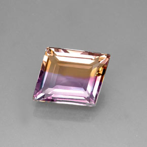 Ametrino bicolor natural 17,14ct, forma extravagante, IF
