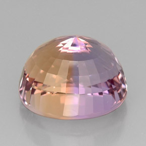 Ametrino bicolor natural 22,52ct, corte oval, IF