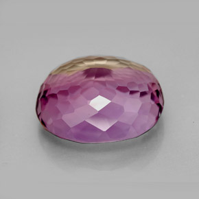 Ametrino bicolor natural 16,04ct, corte oval, IF