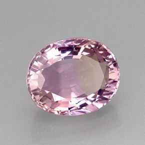 Ametrino bicolor natural 18,22ct, corte oval, IF