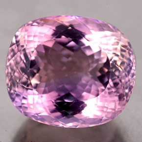 Ametrino bicolor natural 23,99ct, almofada cortada, IF