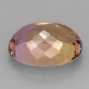 Ametrino bicolor natural 21,11ct, corte oval, IF