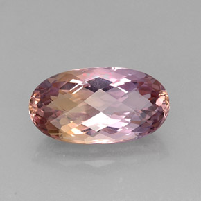 Ametrino bicolor natural 12,86ct, corte oval, IF