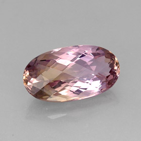 Ametrino bicolor natural 12,86ct, corte oval, IF