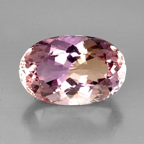 Ametrino bicolor natural 16,55ct, corte oval, VVS