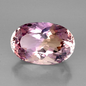 Ametrino bicolor natural 16,55ct, corte oval, VVS