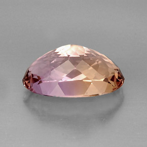 Ametrino bicolor natural 16,55ct, corte oval, VVS
