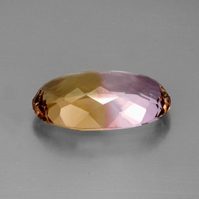 Ametrino bicolor natural 20,51ct, corte oval, IF