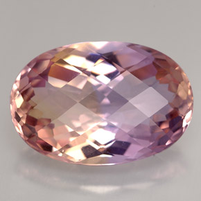 Ametrino bicolor natural 14,26ct, corte oval, IF