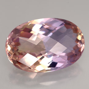 Ametrino bicolor natural 14,26ct, corte oval, IF
