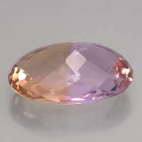 Ametrino bicolor natural 14,26ct, corte oval, IF