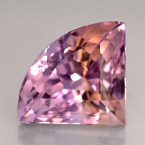 Ametrino bicolor natural 12,52ct, forma extravagante, VVS