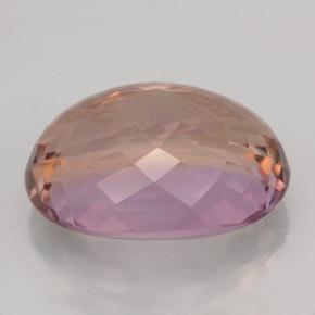 Ametrino bicolor natural 14,32ct, corte oval, VVS