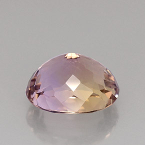 Ametrino bicolor natural 12,60ct, corte oval, VVS