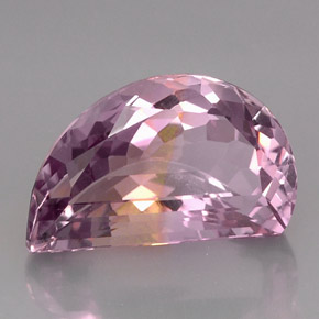 Ametrino bicolor natural 17,64ct, forma extravagante, VVS