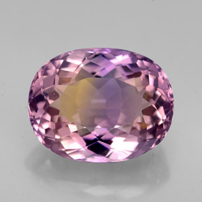 Ametrino bicolor natural 5,70ct, corte oval, VVS
