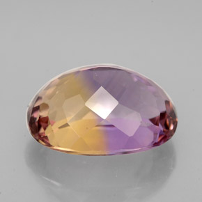 Ametrino bicolor natural 5,70ct, corte oval, VVS