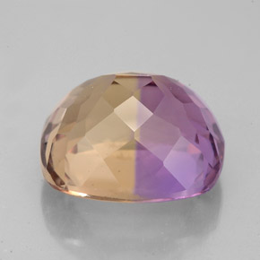Ametrino bicolor natural 7,47ct, almofada cortada, VVS
