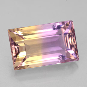 Ametrina Bicolor Natural 6.29ct, baguete, VVS