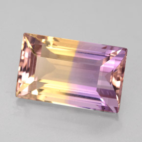 Ametrina Bicolor Natural 6.29ct, baguete, VVS