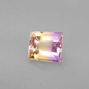 Ametrino bicolor natural 1,33ct, forma extravagante, VS
