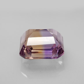 Ametrino bicolor natural 5,79ct, corte esmeralda, VVS