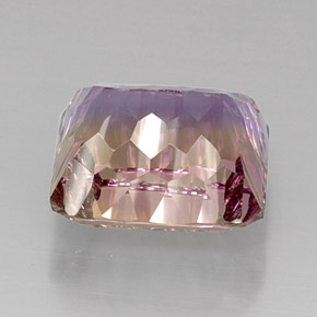 Ametrino bicolor natural 13,31ct, corte esmeralda, VVS