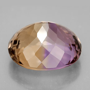 Ametrino bicolor natural 14,82ct, corte oval, IF