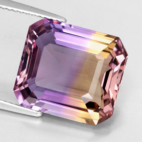 Ametrina Bicolor Natural 10.08ct, Corte Esmeralda, VVS-VS