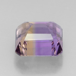 Ametrino bicolor natural 12,11ct, corte esmeralda, VVS
