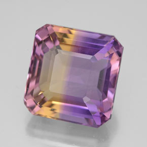 Ametrina Bicolor Natural 11.07ct, Corte Esmeralda, VVS