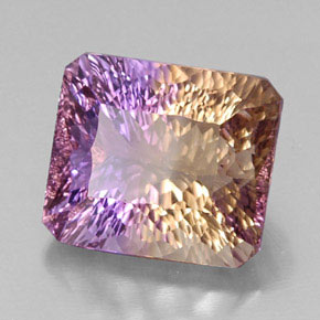 Ametrina Bicolor Natural 13.34ct, Corte Esmeralda, VVS