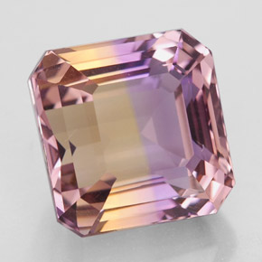 Ametrina Bicolor Natural 10.27ct, Corte Esmeralda, IF