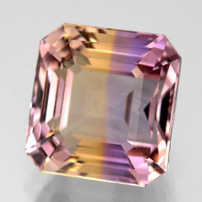 Ametrina Bicolor Natural 9.29ct, Corte Esmeralda, VVS