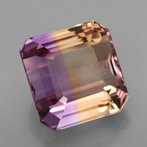 Ametrina Bicolor Natural 7.60ct, Corte Esmeralda, VVS