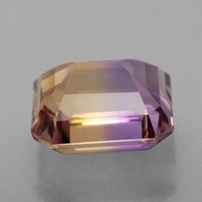 Ametrino bicolor natural 8,16ct, corte esmeralda, VVS